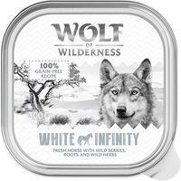 Produktbild von Wolf of Wilderness Adult Single Meat White Infinity Pferd Getreidefrei Monoprotein 24 x 300 g Schalen - 6 x 300 g
