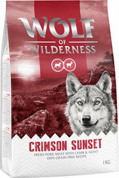 Produktbild von Wolf of Wilderness Crimson Sunset Hundefutter Lamm und Ziege getreidefrei 5 x 1 kg