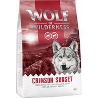 Produktbild von Wolf of Wilderness Crimson Sunset Hundefutter Lamm und Ziege getreidefrei 5 x 1 kg