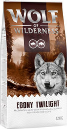 Produktbild von Wolf of Wilderness Ebony Twilight Hundefutter Adult Wildschwein & Büffel getreidefrei 12 kg