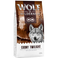 Produktbild von Wolf of Wilderness Ebony Twilight Hundefutter Adult Wildschwein & Büffel getreidefrei 12 kg