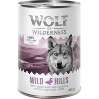 Produktbild von Wolf of Wilderness Hundefutter Adult Ente Getreidefrei 24 x 400 g - 6 x 400 g