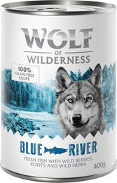 Produktbild von Wolf of Wilderness Hundefutter Adult Fisch Getreidefrei 24 x 400 g - 24 x 400 g