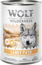 Produktbild von Wolf of Wilderness Hundefutter Adult Geflügel mit Huhn Getreidefrei 6 x 400 g - 6 x 400 g