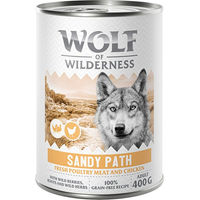 Produktbild von Wolf of Wilderness Hundefutter Adult Geflügel mit Huhn Getreidefrei 6 x 400 g - 6 x 400 g