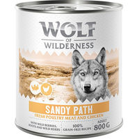Produktbild von Wolf of Wilderness Hundefutter Adult Geflügel mit Huhn Getreidefrei 6 x 800 g - 6 x 800 g