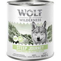 Produktbild von Wolf of Wilderness Hundefutter Adult Geflügel mit Lamm getreidefrei 6 x 800 g - 6 x 800 g