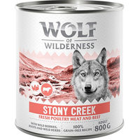 Produktbild von Wolf of Wilderness Hundefutter Adult Geflügel mit Rind getreidefrei 6 x 800 g - 6 x 800 g
