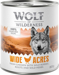 Produktbild von Wolf of Wilderness Hundefutter Adult Huhn Getreidefrei Sparpaket 24 x 400 g - 24 x 400 g