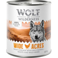 Produktbild von Wolf of Wilderness Hundefutter Adult Huhn Getreidefrei Sparpaket 24 x 400 g - 24 x 400 g