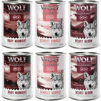 Produktbild von Wolf of Wilderness Hundefutter Adult mit frischem rotem Fleisch und Schwein getreidefrei 6 x 400 g Mixpaket - 6 x 400 g