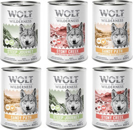 Produktbild von Wolf of Wilderness Hundefutter Adult Mixpaket mit frischem Geflügel getreidefrei 6 x 400 g - 6 x 400 g