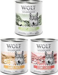 Produktbild von Wolf of Wilderness Hundefutter Adult Mixpaket mit frischem Geflügel getreidefrei 6 x 800 g - 6 x 800 g