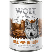 Produktbild von Wolf of Wilderness Hundefutter Adult Oak Woods Wildschwein Getreidefrei 24 x 400 g - 6 x 400 g