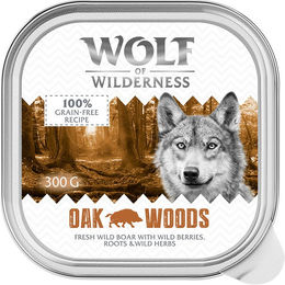 Produktbild von Wolf of Wilderness Hundefutter Adult Oak Woods Wildschwein Getreidefrei 6 x 300 g Schalen - 6 x 300 g