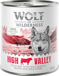 Produktbild von Wolf of Wilderness Hundefutter Adult Rind Getreidefrei Sensitive 6 x 800 g - 6 x 800 g