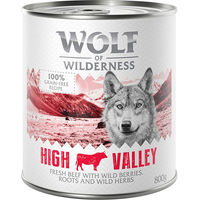Produktbild von Wolf of Wilderness Hundefutter Adult Rind Getreidefrei Sensitive 6 x 800 g - 6 x 800 g