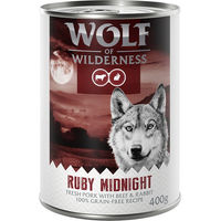 Produktbild von Wolf of Wilderness Hundefutter Adult Ruby Midnight mit Schwein Rind und Kaninchen getreidefrei 6 x 400 g - 6 x 400 g
