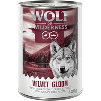 Produktbild von Wolf of Wilderness Hundefutter Adult Velvet Gloom mit Schwein Pute und Forelle getreidefrei 6 x 400 g - 6 x 400 g