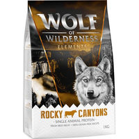 Produktbild von Wolf of Wilderness Hundefutter Rocky Canyons Rind Single Meat Monoprotein Getreidefrei Sensitive 1 kg - 1 kg