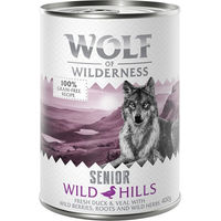 Produktbild von Wolf of Wilderness Hundefutter Senior Ente und Kalb Getreidefrei 6 x 400 g - 24 x 400 g
