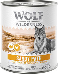 Produktbild von Wolf of Wilderness Hundefutter Senior Geflügel mit Huhn getreidefrei 6 x 800 g - 6 x 800 g