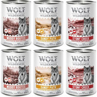 Produktbild von Wolf of Wilderness Hundefutter Senior Mixpaket Getreidefrei 6 x 400 g Geflügel Rind Schwein und Huhn - 6 x 400 g