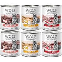 Produktbild von Wolf of Wilderness Hundefutter Senior Mixpaket Getreidefrei 6 x 800 g Geflügel Rind Schwein und Huhn - 6 x 800 g