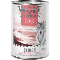 Produktbild von Wolf of Wilderness Hundefutter Senior Scarlet Sunrise mit frischem rotem Fleisch und Schwein getreidefrei 6 x 400 g - 6 x 400 g