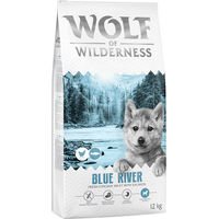 Produktbild von Wolf of Wilderness Junior Blue River Hundefutter Lachs und Huhn getreidefrei 2 x 12 kg