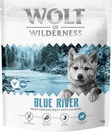 Wolf of Wilderness Junior Blue River Hundefutter Lachs und Huhn getreidefrei – Bild 1 von 1