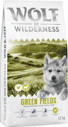 Produktbild von Wolf of Wilderness Junior Green Fields Hundefutter Lamm getreidefrei 2 x 12 kg