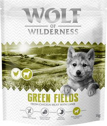 Produktbild von Wolf of Wilderness Junior Green Fields Hundefutter Lamm mit Huhn getreidefrei 1 kg