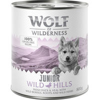Produktbild von Wolf of Wilderness Junior Hundefutter Ente und Kalb getreidefrei 6 x 800 g - 6 x 800 g