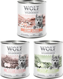 Wolf of Wilderness Junior Hundefutter Geflügel Getreidefrei Mixpaket 6 x 800 g – Bild 1 von 1