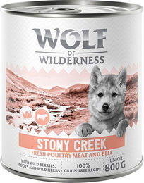 Produktbild von Wolf of Wilderness Junior Hundefutter Geflügel mit Rind getreidefrei 6 x 800 g - 6 x 800 g