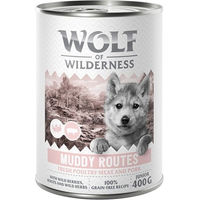 Produktbild von Wolf of Wilderness Junior Hundefutter Geflügel mit Schwein getreidefrei 6 x 400 g - 6 x 400 g