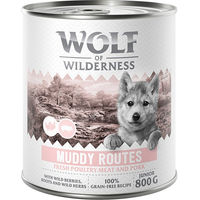 Produktbild von Wolf of Wilderness Junior Hundefutter Geflügel mit Schwein getreidefrei 6 x 800 g - 6 x 800 g