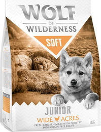 Produktbild von Wolf of Wilderness Junior Hundefutter Huhn getreidefrei 5 x 1 kg