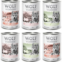 Produktbild von Wolf of Wilderness Junior Hundefutter Mixpaket Getreidefrei 6 x 400 g Geflügel mit Rind Lamm und Schwein - 6 x 400 g