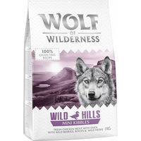 Produktbild von Wolf of Wilderness MINI Wild Hills Hundefutter Ente Huhn Getreidefrei 1 kg
