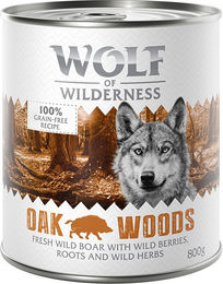 Produktbild von Wolf of Wilderness Oak Woods Nassfutter für erwachsene Hunde Wildschwein getreidefrei 24 x 800 g - 6 x 800 g