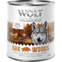 Produktbild von Wolf of Wilderness Oak Woods Nassfutter für erwachsene Hunde Wildschwein getreidefrei 24 x 800 g - 6 x 800 g