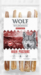 Produktbild von Wolf of Wilderness Ochsenziemer High Pasture Naturkauartikel für Hunde aus Rind 18,5 cm 5 Stück monoprotein und getreidefrei