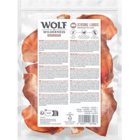 Produktbild von Wolf of Wilderness Premium Schweineohren Strong Lands Naturkaukartikel für Hunde getreidefrei und monoprotein 10 Stück