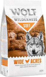 Produktbild von Wolf of Wilderness Probierbeutel Soft Wide Acres Huhn getreidefrei halbfeuchtes Hundefutter Adult 350 g
