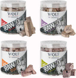 Produktbild von Wolf of Wilderness RAW Snacks Gefriergetrocknete Belohnungssnacks Mix Rinderleber Ente Huhn Lamm Getreidefrei 300 g - 300 g