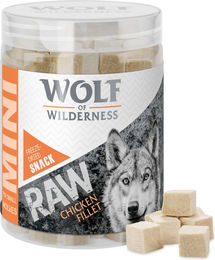 Produktbild von Wolf of Wilderness RAW Snacks Gefriergetrocknete Mini Hühnerfilet Würfel für Hunde 60 g