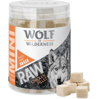 Produktbild von Wolf of Wilderness RAW Snacks Gefriergetrocknete Mini Hühnerfilet Würfel für Hunde 60 g