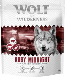 Produktbild von Wolf of Wilderness Ruby Midnight Hundefutter Rind und Kaninchen getreidefrei 1 kg